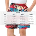 thumbnail image 3 of hengsof Fashionable Printed Swim Trunks for Boys, Summer Drawstring Elastic Waist Beach Casual Shorts with Pockets, 3 of 5