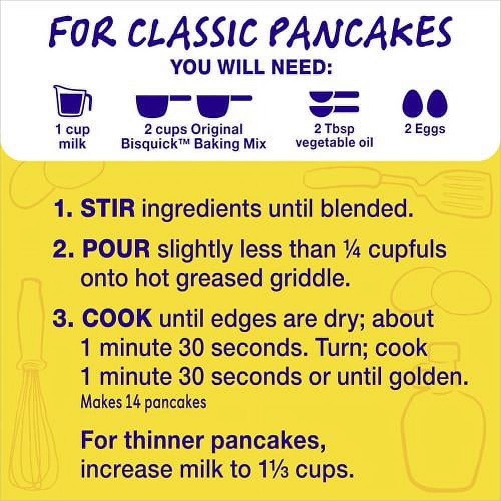 Betty Crocker Bisquick Pancake And Baking Mix, Original, Makes About 90 Pancakes, Large Size, 60 Oz - Pack of 2