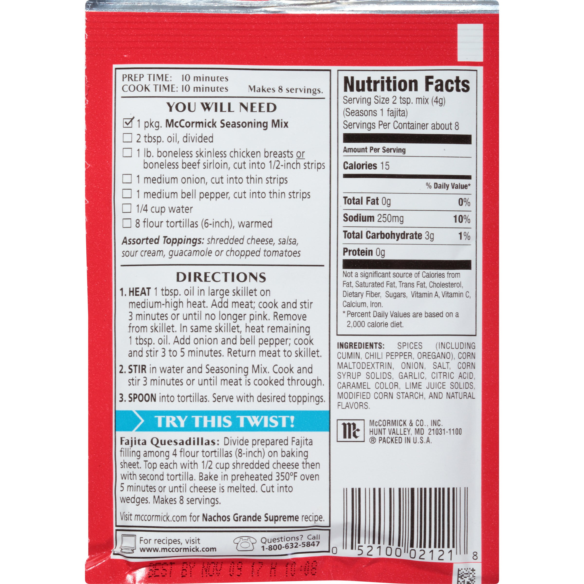 On The Border Fajita Nutrition Facts Besto Blog