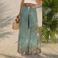 thumbnail image 2 of Bovemsi Wide Leg Pants Woman Women's With Pockets High Waist Adjustable Loose Casual Trousers Business Work Travel Pants, 2 of 4