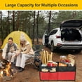 thumbnail image 5 of Simple Deluxe Car Trunk Organizer for Car,50L Large Capacity, Collapsible 2 Compartment Automotive SUV Accessories, 600D Waterproof Oxford Polyester & Non Slip Bottom, Reinforced Handle, Red, 5 of 7