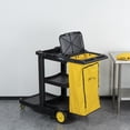 thumbnail image 3 of Restaurantware-JANITOR CART BAG ONLY: Clean Tek Professional 16.93 x 10.63 x 29.53 Inch Janitorial Bag, 1 Heavy-Duty Receptacle - Janitor Cart Sold Separately, Durable, Yellow Plastic Replacement, 3 of 3