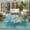 Aqua, Tan, Ivory, variant on Bathroom Rugs 2x3 Ft, Coastal Palm Tree Non Slip Area Rugs for Kitchen Bedroom Entryway, Vintage Brown Tropical Botanical Washable Carpet Runner Rug Floor Mats for Bedroom Home Decor