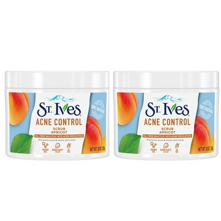 (2 pack) St. Ives Acne Control Face Scrub Apricot 10 (Best Exfoliator For Combination Skin)