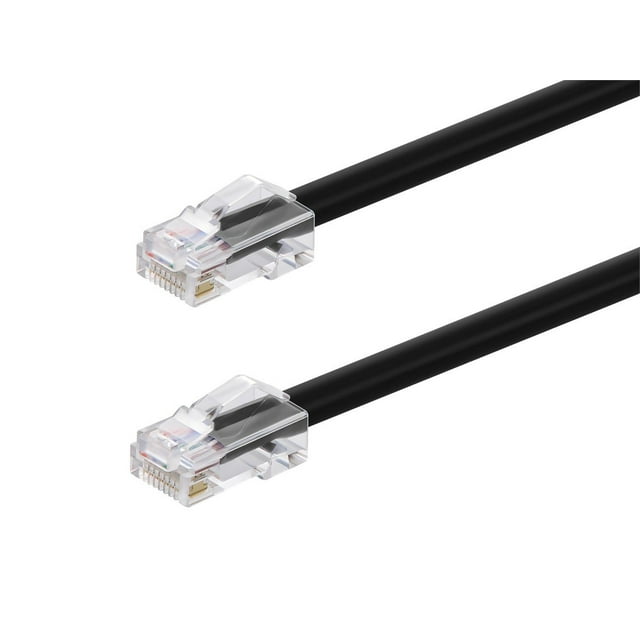 Monoprice Cat6A Patch Cable - 3 Feet - Black | 26AWG, 10G, Bare Copper Conductor, Gold Plated Copper Connector, RJ45, Non-Booted Ethernet Cable