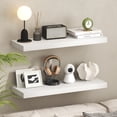 thumbnail image 2 of Furinno TANNA Set of 2 12x35 2" Thick Wall Shelf Invisible Bracket White, 2 of 4