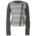 thumbnail image 1 of Aeropostale Womens Southwest Cropped Jacket, Grey, Juniors, Small, 1 of 3