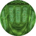 thumbnail image 1 of Ahgly Company Machine Washable Indoor Round Transitional Deep Emerald Green Area Rugs, 8' Round, 1 of 7