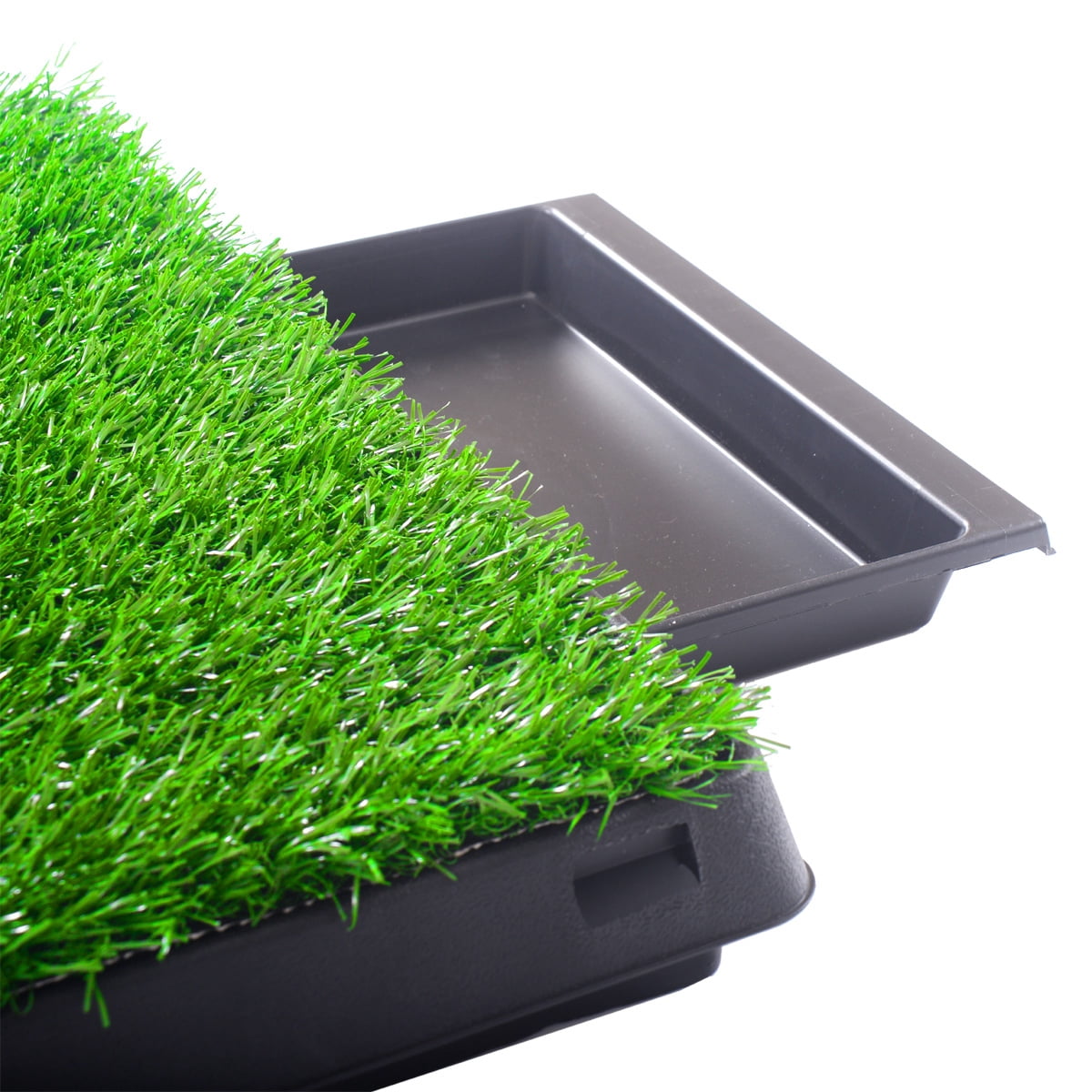 Imerelez Indoor Dog Potty Grass with Tray Large, Reusable Dog Pee Grass Pad with Tray, Artificial Grass Turf for Dog Puppy Potty Training, Outdoor Portable Dog Toilet Pet Loo