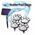 thumbnail image 6 of 4pc Solar Powered LED Dog Paw Print Garden Lights - Weatherproof Outdoor Decor for Pet Lovers, 6 of 6