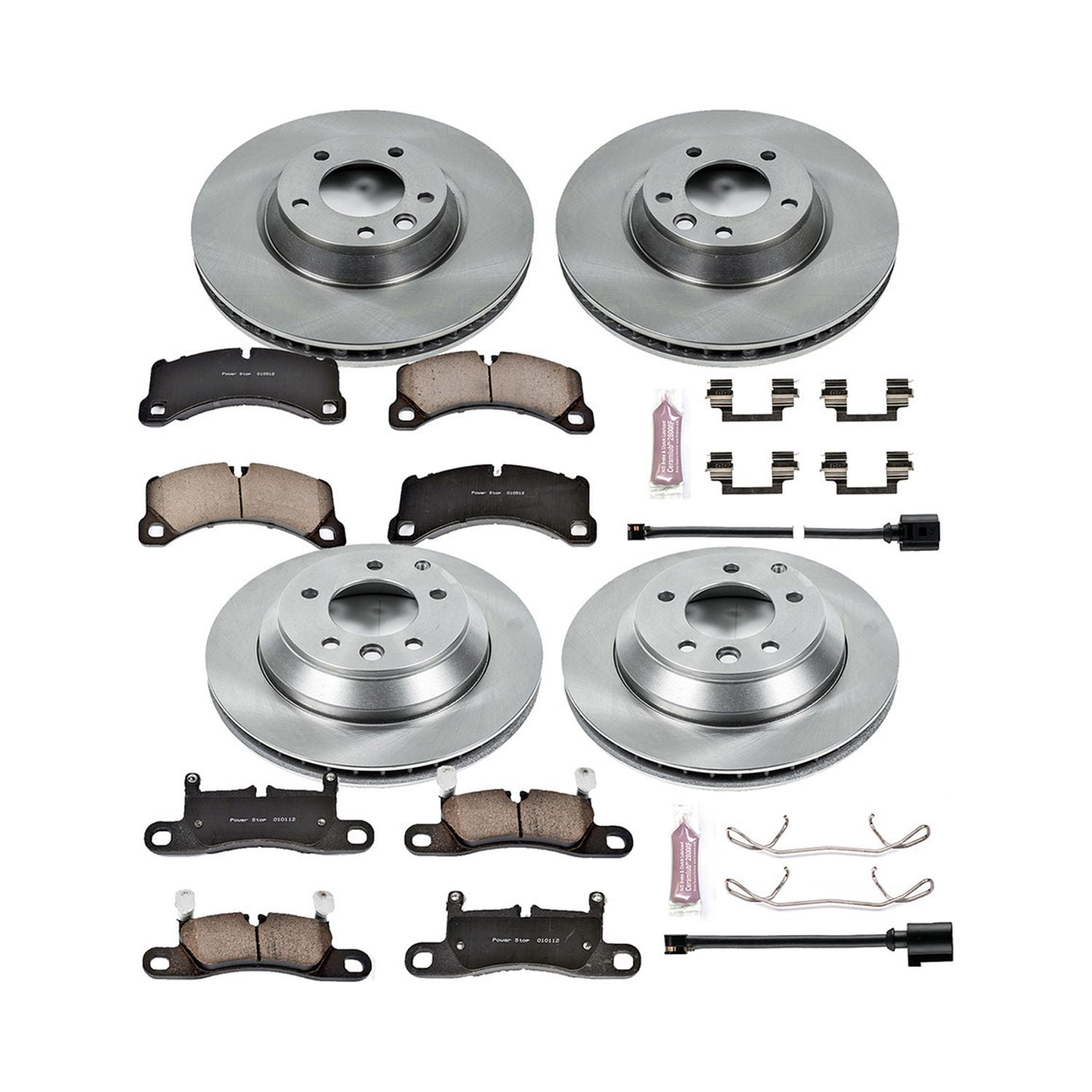 Power Stop Front and Rear Stock Replacement Brake Pad and Rotor Kit KOE6050