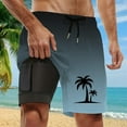 thumbnail image 2 of Mens Swim Trunks With Compresssion Liner Inseam Bathing Suit With Pockets Board Shorts Men's Swim Shorts Light Blue XXXL, 2 of 4