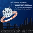 thumbnail image 2 of Gem Stone King 10K Two Tone Gold Sky Blue Topaz and Lab Grown Diamond Engagement Ring for Women | 4.97 Cttw | Round 10MM | Gemstone November Birthstone | Size 6, 2 of 6