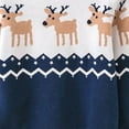thumbnail image 5 of Bjutir Toddler Boys Girls Sweater Christmas Cartoon Deer Winter Warm Knitted Long Sleeve Xmas Knitwear Cardigan Coat Tops Blue, 5 of 5