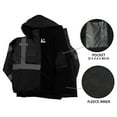 thumbnail image 4 of RK Safety WJ9013 Men's ANSI Class 1 Safety Bomber Jacket with Detachable Hood, Reflective Tape, Black, (XL | 1 EA), 4 of 4