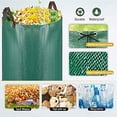thumbnail image 3 of CHAO Paquete de 3 bolsas para residuos de jardín de 272 litros, plegables, reutilizables, estables, resistentes a los rayos UV, bolsas para residuos de hojas y jardín, 3 of 5