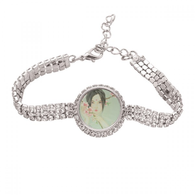 Pulsera de tobillera de cadena de tenis Belleza chino acuarela Unbranded joyería de diamantes