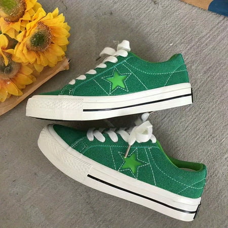 

Men‘s Fashion Star Pattern Plain Color Lace Up Canvas Sneakers Rubber In Sole Anti-skid Comfortable Lace Up Shoes For Spring