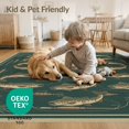 thumbnail image 4 of ODIKA 9'x12' Washable Area Rug Non-Slip, Chair-Friendly Fish Vintage Trout Lure Cabin Border Theme Bass Angler Fishing Flowing Dynamic for Dining Room, Basement, Large Office, 4 of 7