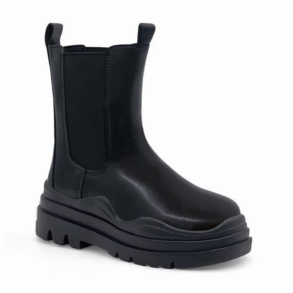 Women's Chelsea Low & Mid Shaft Boots Platform Elastic Lug Sole Booties Fashion Comfortable Pull On Boots