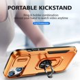 thumbnail image 6 of for iPhone 14 Plus Hard Case, with Camera Cover & Kickstand Holder, Built-in 360°Rotate Ring Stand Anti-scratch Drop Protection Magnetic Phone Case for Apple iPhone 14 Plus - Orange, 6 of 8