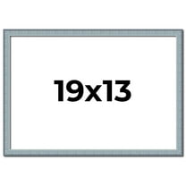 19x13 Frame Blue Scuffed Farm Board Solid Wood Picture Frame Width 0.75 Inches | Interior Depth 0.5