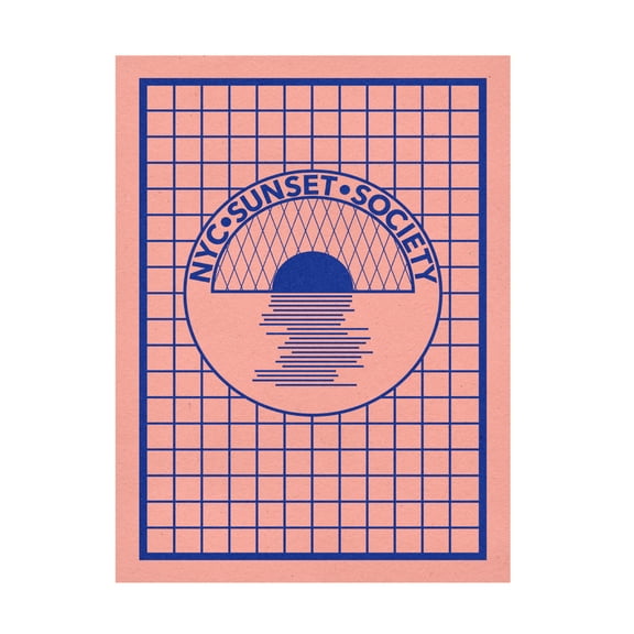 Trademark Fine Art Rosi Feist Nyc Sunset Society Blue Canvas Wall Art