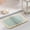 Blue, variant on Polyester Shaggy Bath Mat, Rubber Backed Rug, Creamy Style Imitation Carpet for Shower Use