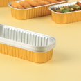 thumbnail image 1 of Caja de lata de papel de aluminio desechable, caja de embalaje de papel de aluminio Rectangular con tapa, para cocinar y hornear comida, 10 Uds., 1 of 5