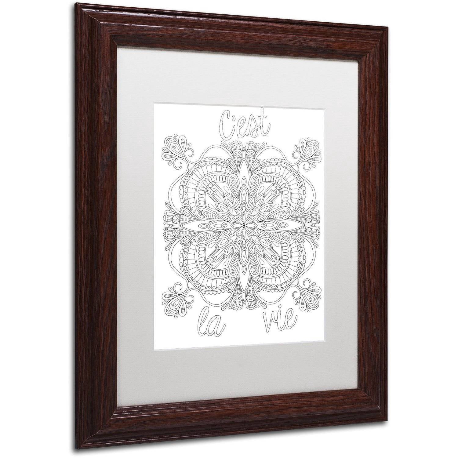 Trademark Fine Art "Inspirational Quotes 9" Canvas Art by Hello Angel, White Matte, Wood Frame