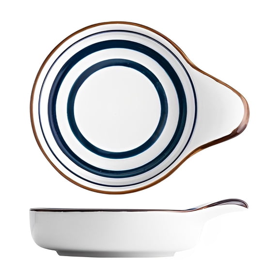 Soy Sauce Dish Set, Small Bowls For Side Dishes, Small Condiment Bowls, Dipping Bowls, Floral Pattern Dip Bowls For Dessert, Snack-B-Set of 2