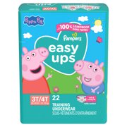 Pampers Easy Ups Peppa Potty Training Pants Girls Size 3T-4T, 22 Count (Select for More Options)