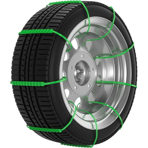 Universal Reusable Anti-Skid Tire Chains - Nylon/PE Winter Safety Chains for Snow/Ice/Mud, Fits Cars/SUVs/Trucks, Easy Installation & Durable Traction Gear