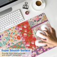 thumbnail image 4 of Long Mouse Pads for Desk,Pioneer Flower Floral Print Pattern Desk Mats on Top Of Desks, Desk Mouse Pad Extra Large with 3mm Non-Slip Base and Stitched Edge for Gaming,Office,Work,Home 35.4"x15.7", 4 of 6