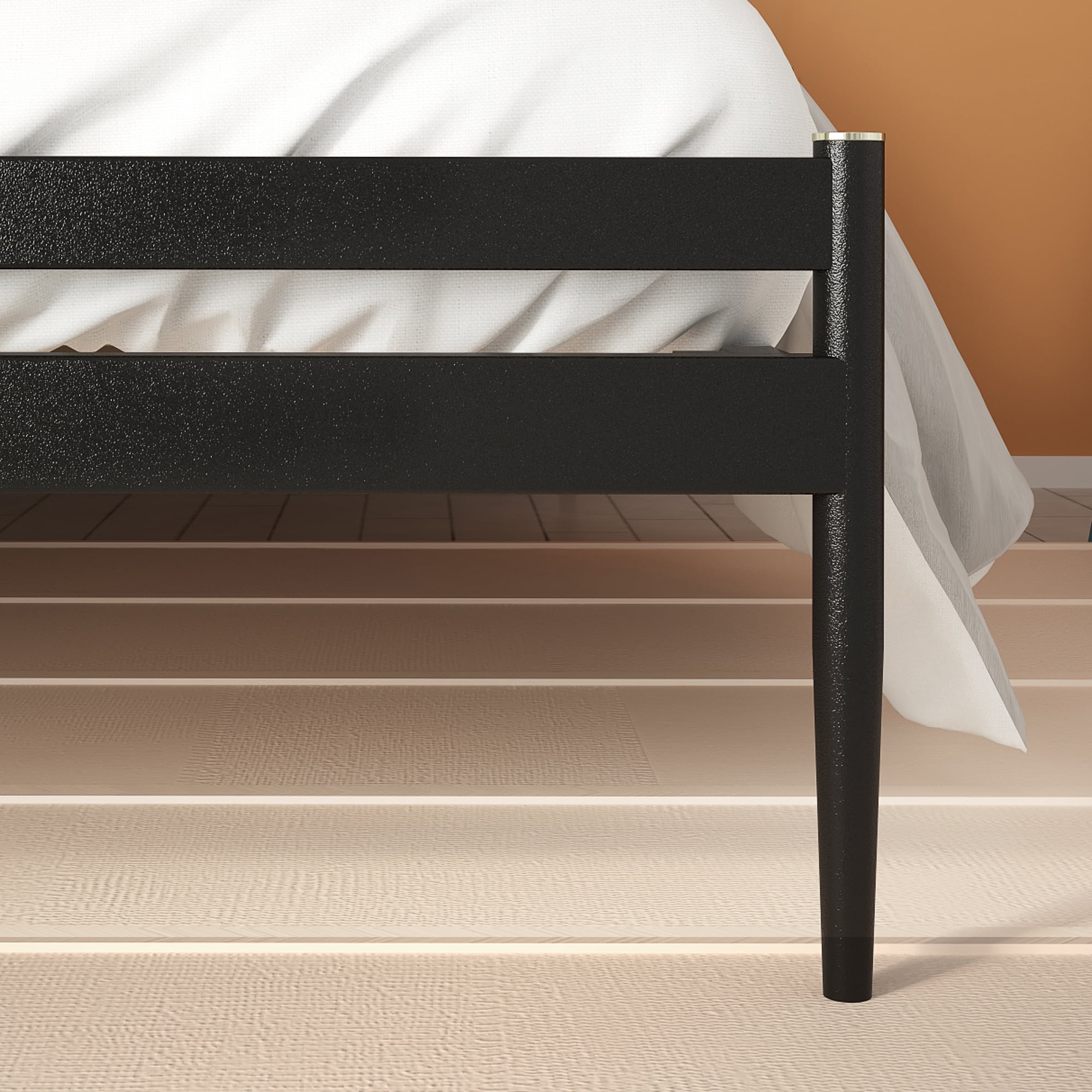 Bellamy Studios Clarrisa 40" Metal Platform Bed Frame, Full, Black