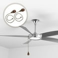 thumbnail image 2 of 2pcs Retro Wooden Fan Light Pull Chain Ceiling Light Hanging Adornment Decor, 2 of 6
