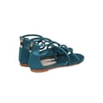 thumbnail image 4 of New Women Liliana Teena-1 Satin Toe Ring Strappy Gladiator Flat Sandal, 4 of 6