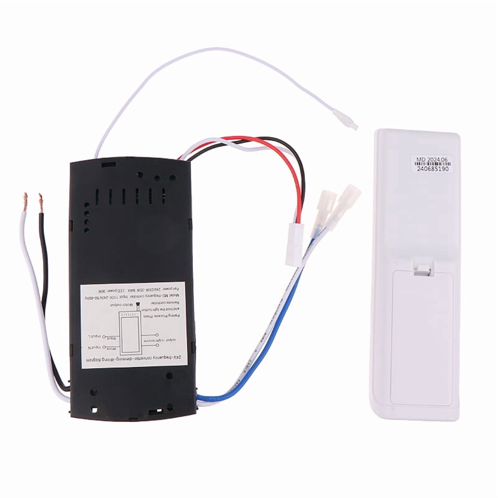 Universal Ceiling Fan Remote Control Kit Replacement 6-Speed Remote Receiver Controller For Home Ceiling Fan Light