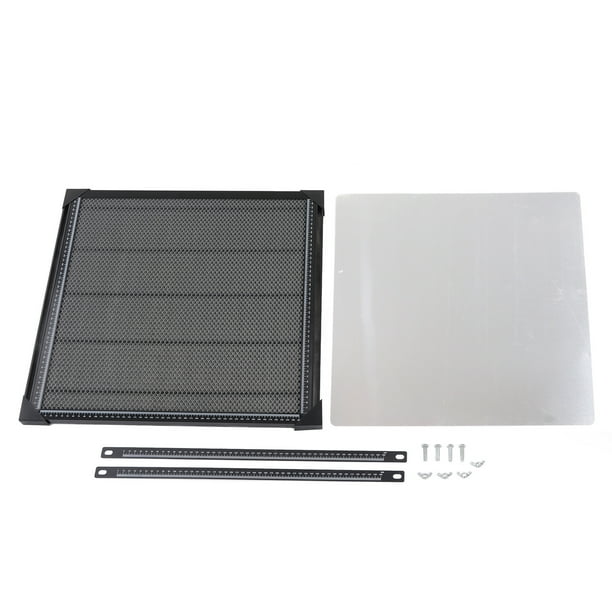 Plataforma de corte láser de aleación de aluminio, resistente a la oxidación, disipación rápida del calor, mesa de corte láser con 2 clips, color negro