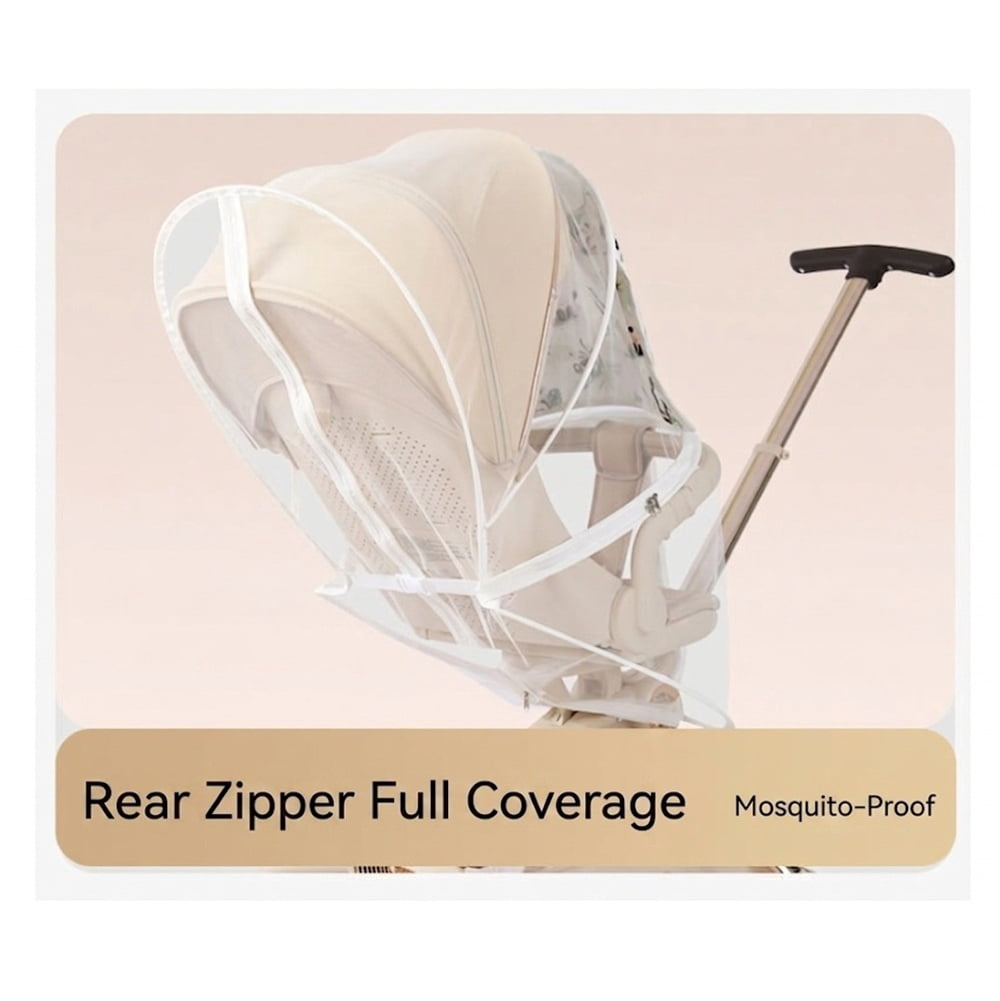 bingyu Universal Baby Stroller Mosquito Net, Full Coverage Zipper Bug Net with Sunshade, Foldable Portable for Strollers, Wagon & Pushchair