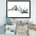 thumbnail image 3 of Designart 'Dark Blue Mountain Landscape Winter Minimalistic I' Modern Framed Art Print, 3 of 4