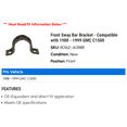 thumbnail image 2 of Front Sway Bar Bracket - Compatible with 1988 - 1999 GMC C1500 1989 1990 1991 1992 1993 1994 1995 1996 1997 1998, 2 of 2