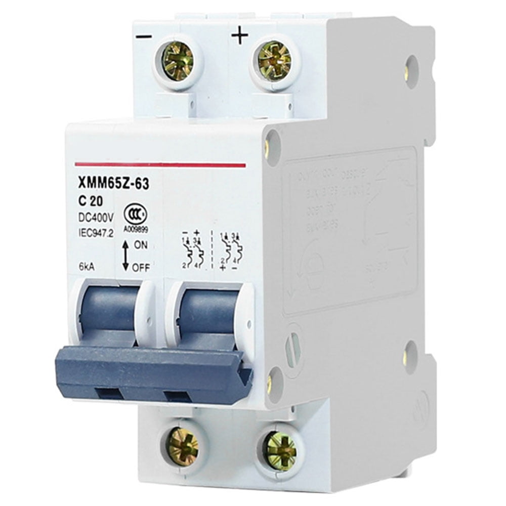 DC Circuit Breaker Solar Fuse MCB Double Pole 2P 6 10 16 20 25 32 40 50