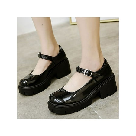 

Audeban Women s Mary Jane Shoes hunky Heel Ankle Strap Pumps