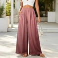 thumbnail image 2 of Women's Ombre Gradient Palazzo Pants, High Waisted Wide Leg Long Trousers with Pockets, Casual Summer Beach Flowy Skirt Pants, 2 of 6