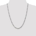 thumbnail image 2 of Diamond2Deal 14K Or Blanc 5.75 mm Chaîne Figaro Semi-Solide pour Hommes 24 Pouces, 2 of 6