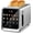 Stainless Steel Silvery, variant on Toaster 4 Slice, Digital Smart Toaster with TouchScreen, Dual Control Panel, Single Slot Toasting, Timer, Reheat & Defrost for Bagels, Bread, Waffles, Stainless Steel Kitchen Essentials