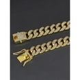thumbnail image 7 of Mens Miami Cuban Chain Necklace 12mm Diamond Claw Cuban Chain Hip Hop Jewelry, 7 of 7