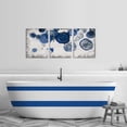 thumbnail image 4 of Abstract Watercolor Wall Painting Pictures for Bathroom Wall Decor Navy Blue Canvas Prints Blue and White Wall Art for Bedroom Kitchen Office 12"x16"x3p, 4 of 6