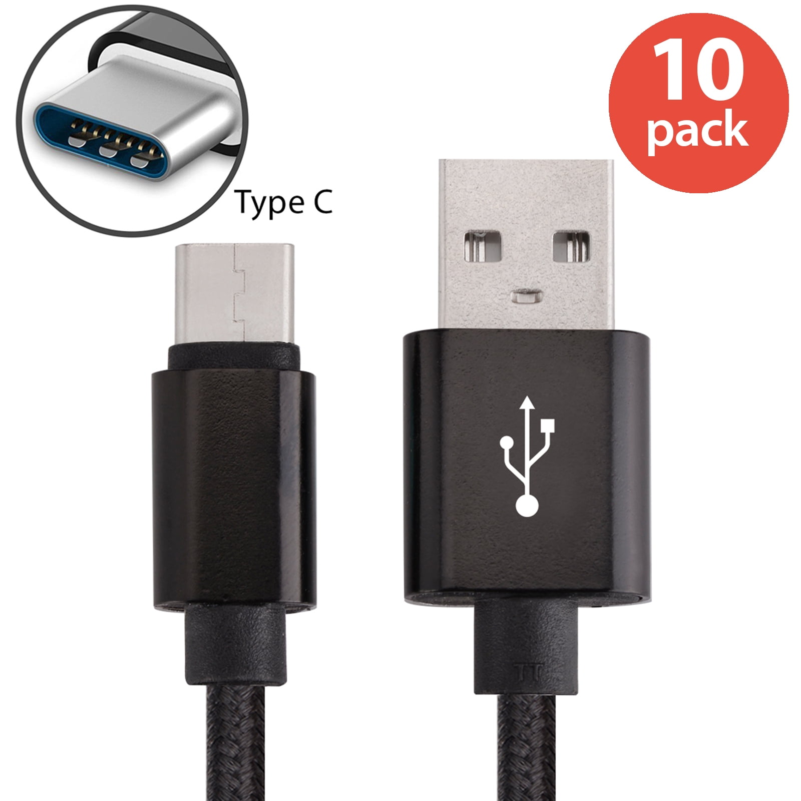 10x Samsung OEM USB-C Type C Cable Fast Charging Cord for Galaxy S8 Note 8 LG G6